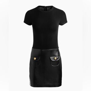 Elegant Black Short Sleeve Dress